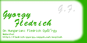 gyorgy fledrich business card